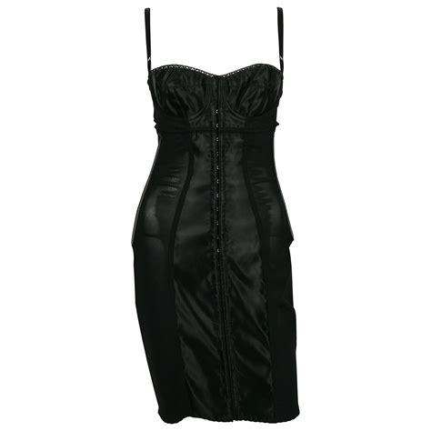 dolce gabbana bustier black dress|dolce and gabbana corset.